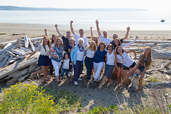 Multi-Generational family photo on the beach